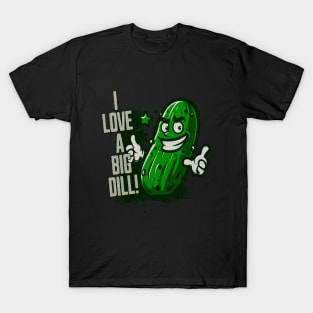 Funny Rude Humor Pickle Lover Lgbt Rainbow Big Dill Pickle T-Shirt